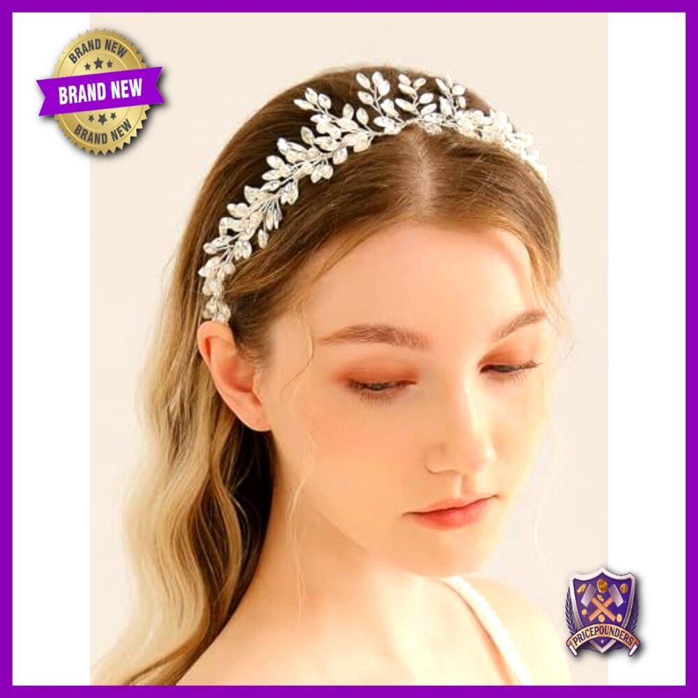 Handmade Crystal Pearl Hair Vine Headband Wedding Bridal Accessory - Picture 5 of 5